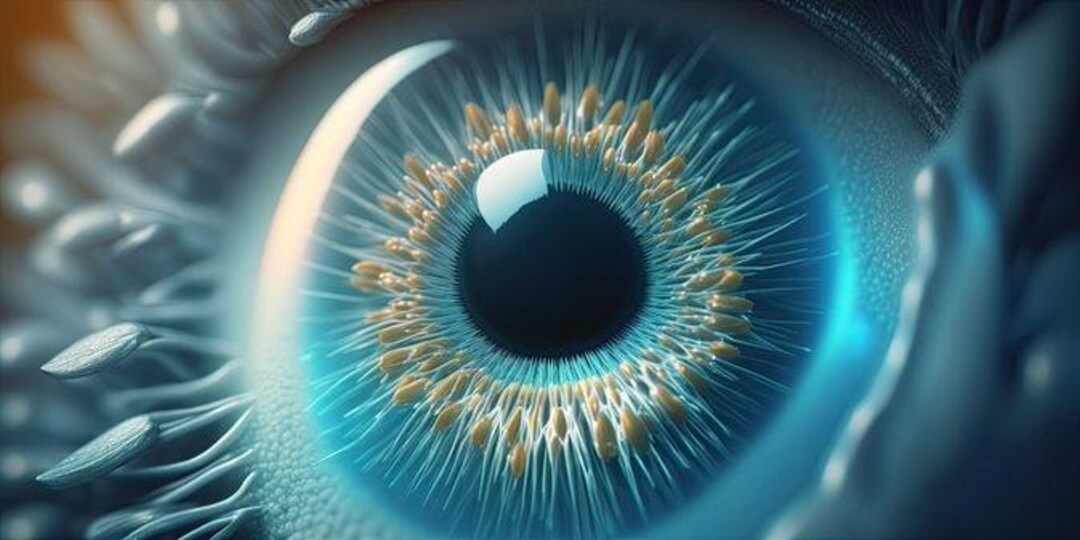 ojo azul detallado