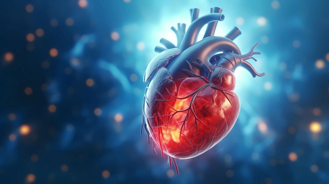  un corazón humano con venas y venas